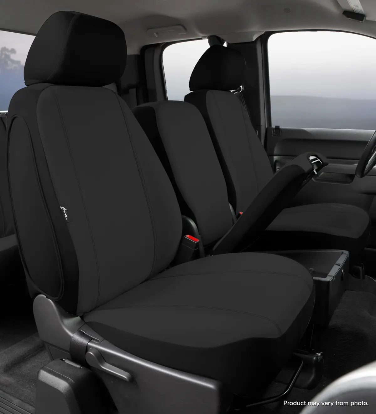 Sp80 Series - Seat Protector Poly-Cotton Custom Fit Front Seat Cover - Black 1