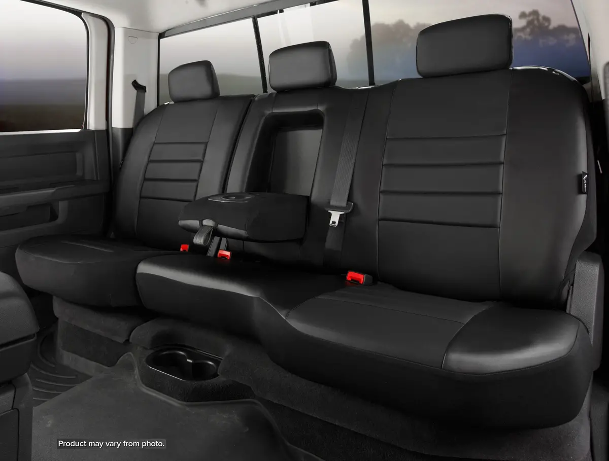 Sl60 Series - Leatherlite Simulated Leather Custom Fit Rear Seat Cover- Black 1