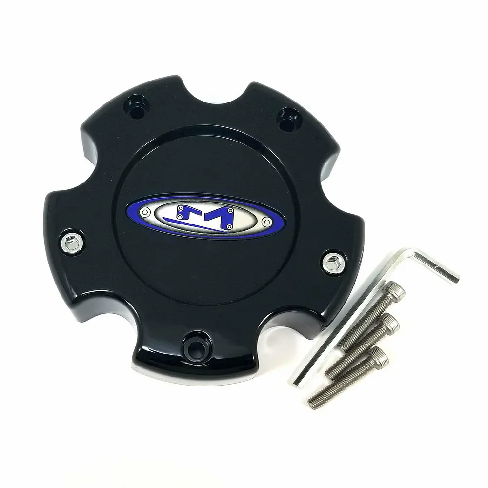 Mo951 Cap Blk 5X5.5 +18 - Blue Oval Logo 1