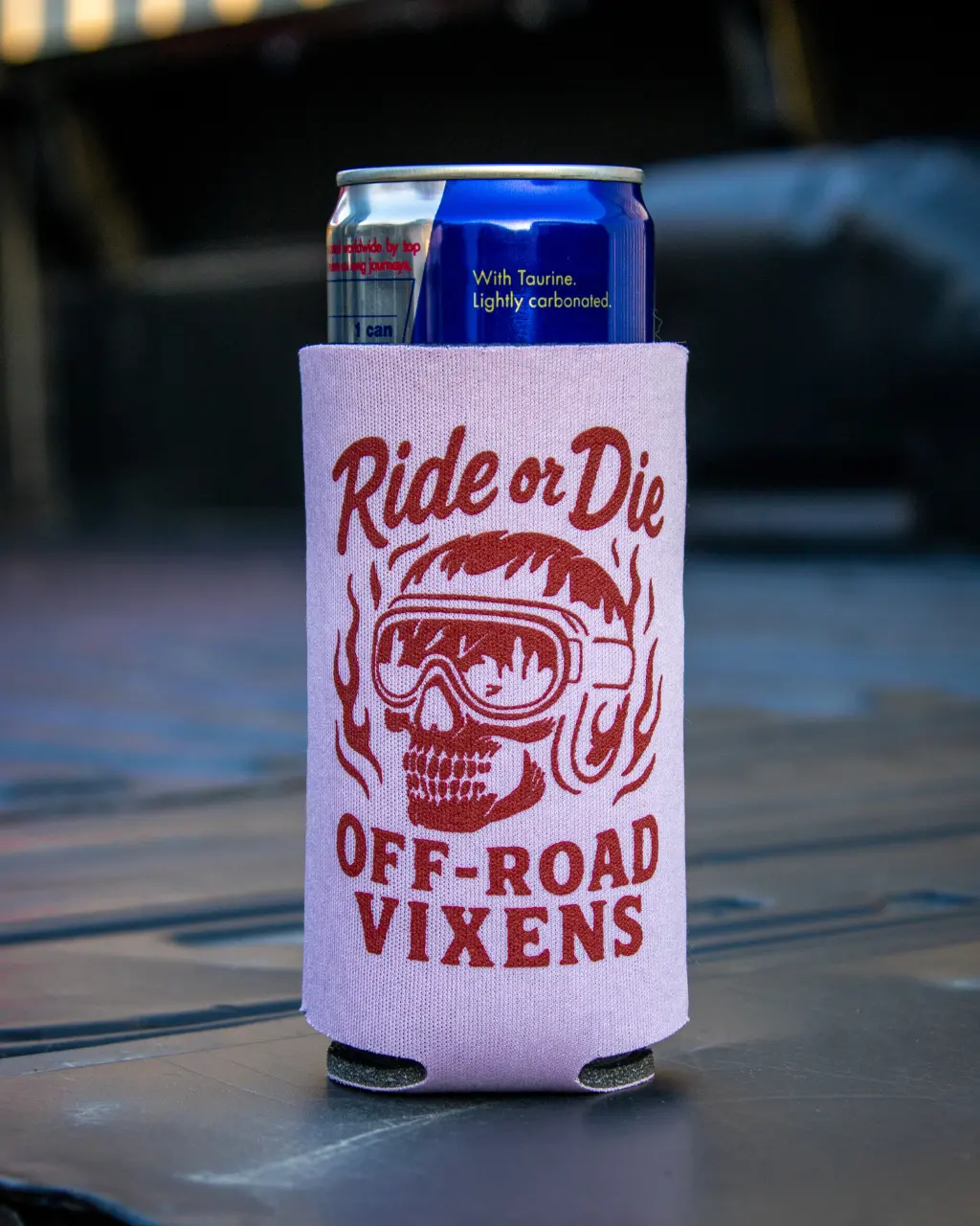 Raise Hell Slim Can Koozie - Blush 1