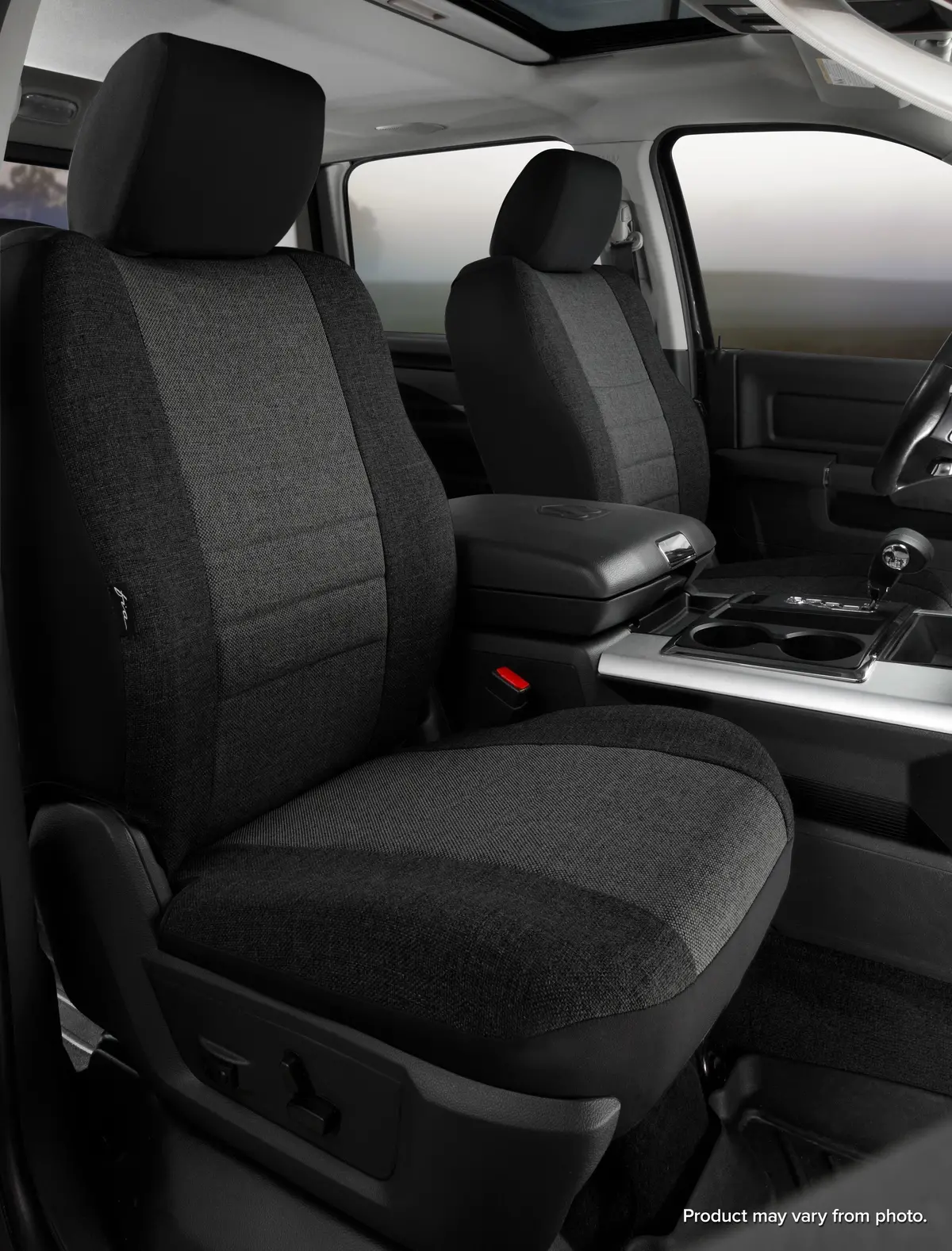 Oe30 Series - Oe Tweed Custom Fit Front Seat Cover- Charcoal 1
