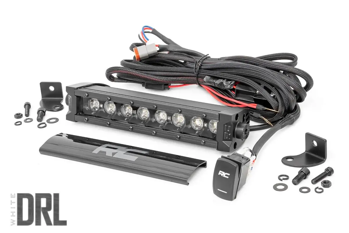 8 Inch Black Series Led Light Bar - Single Row - Amber Drl 1