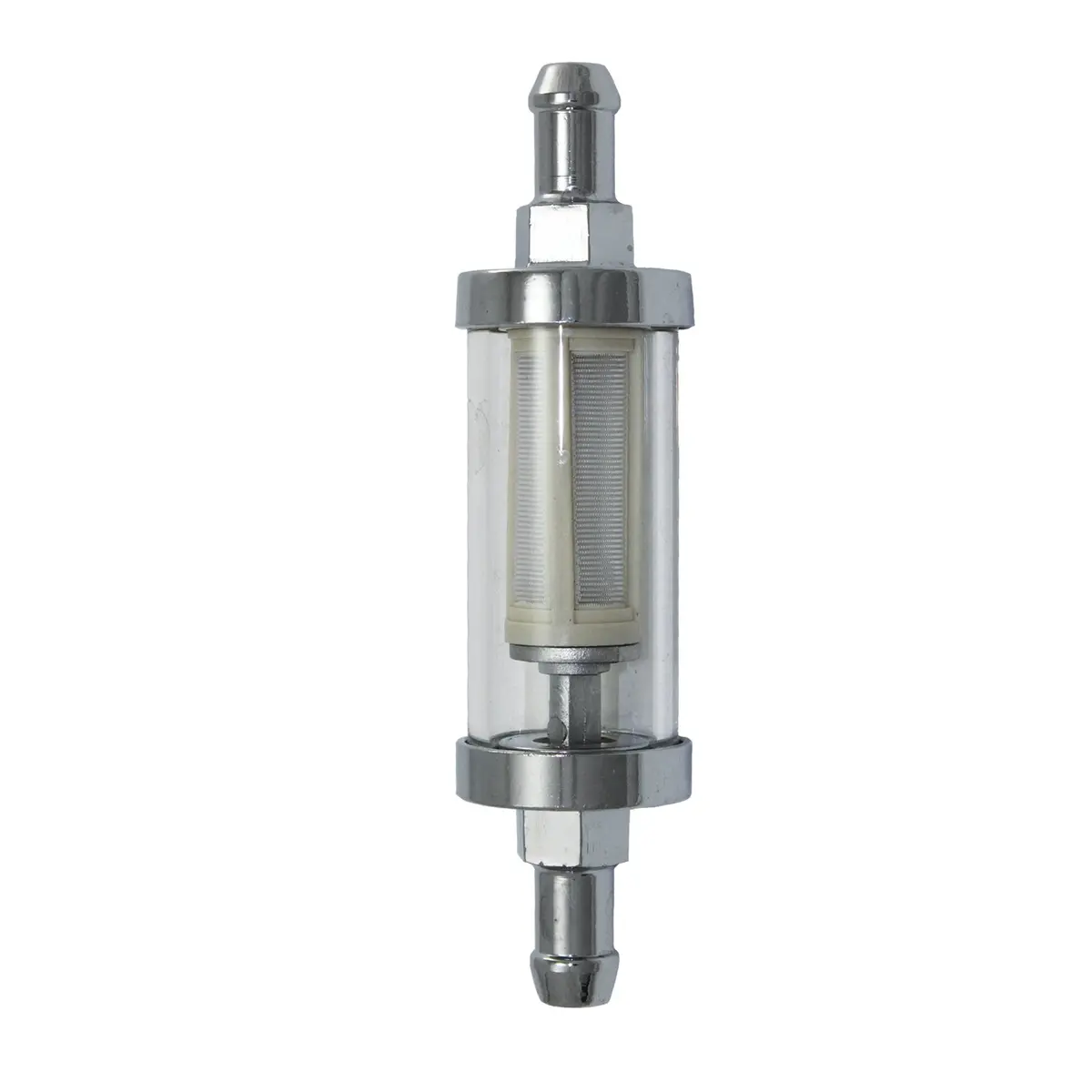 Oe Replacement In-Line Gas 3/8 In Inlet/ Outlet Paper Element Clear With Chrome 1
