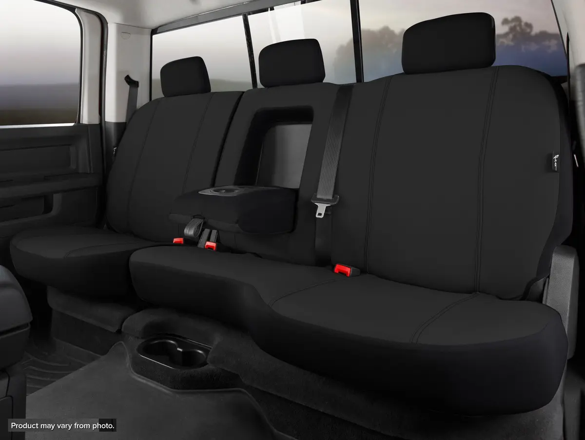 Sp80 Series - Seat Protector Poly-Cotton Custom Fit Rear Seat Cover - Black 1