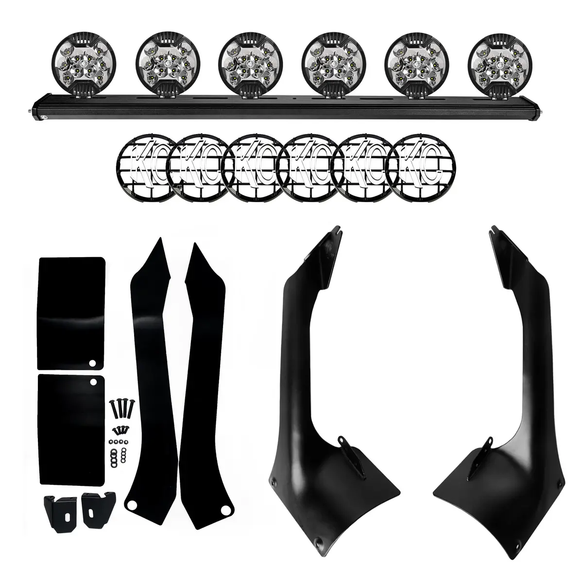 Kc Slimlite Led Xross 50In Ovrhd 6-Light 2018-2024 Jeep Wrangler Jl Gladiator Jt 1