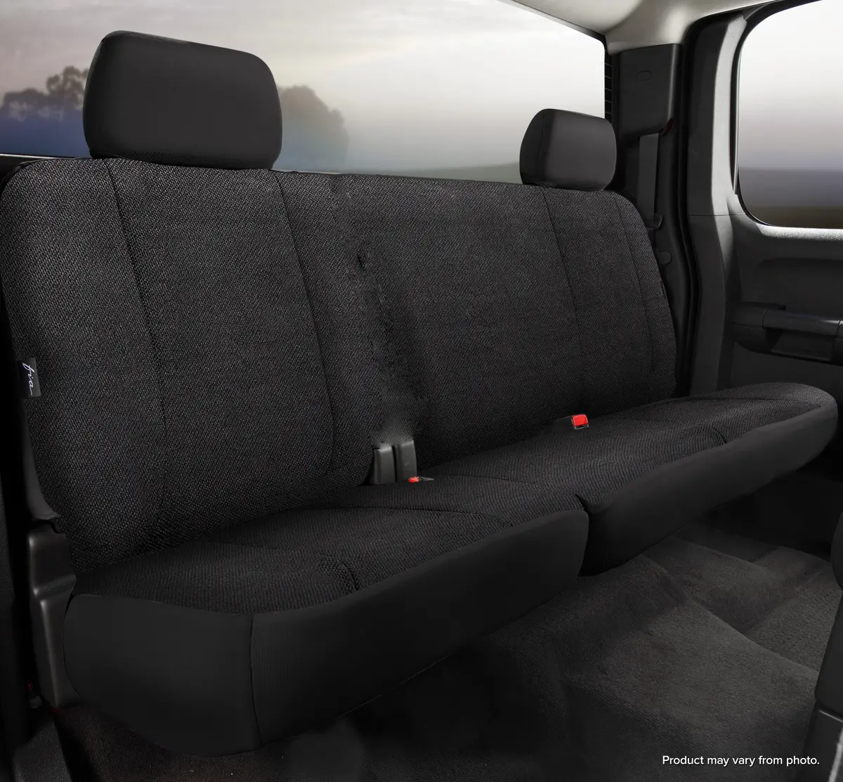 Tr40 Series - Wrangler Saddleblanket Custom Fit Rear Seat Cover - Solid Black 1