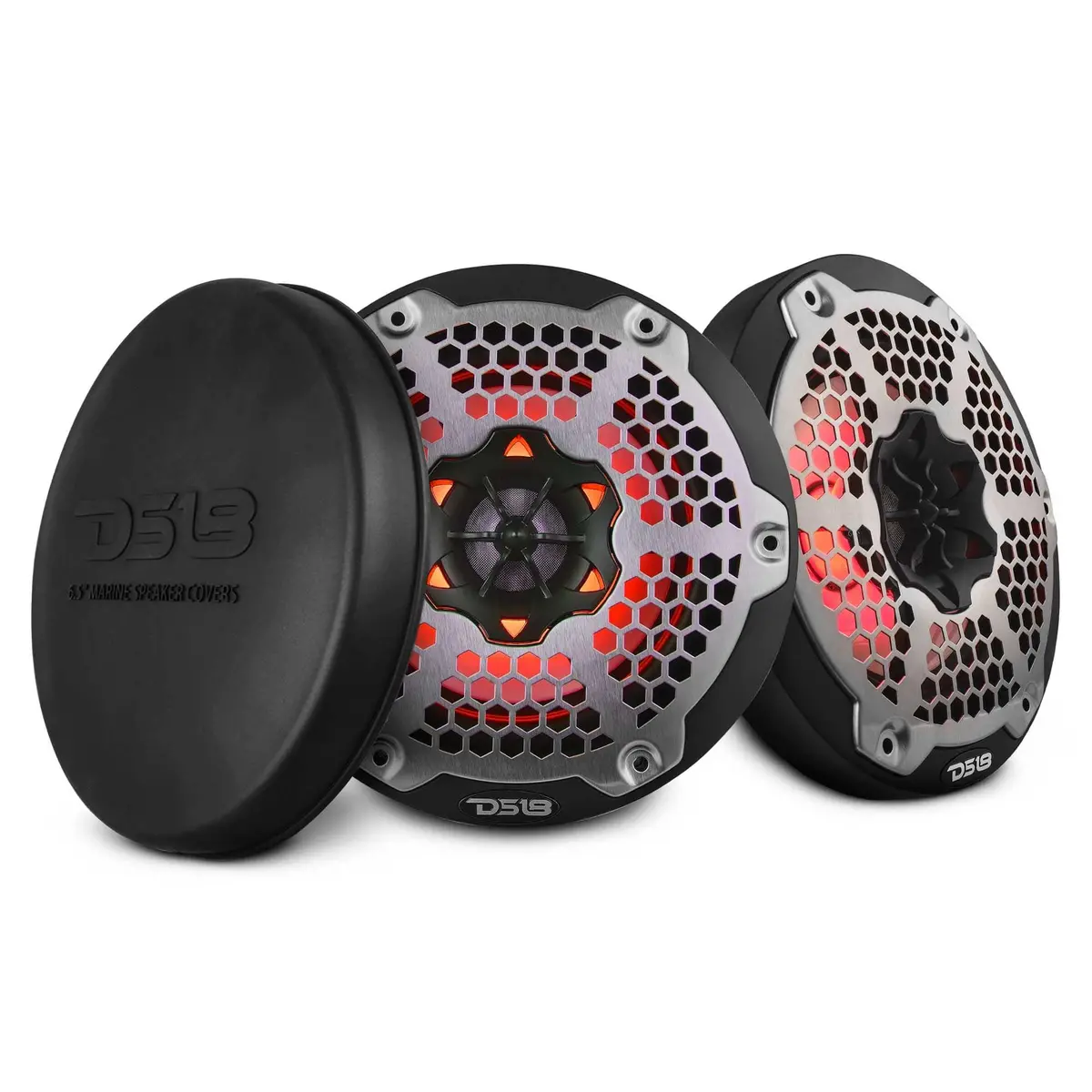 6.5" Speakers| 2-Way | 100 Watts Rms | 4 Ohm | Black | Grill Detached | With Covers 1