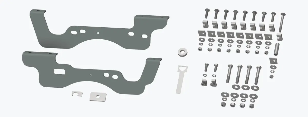 Rail Install Brackets 17-25 Super Duty 1