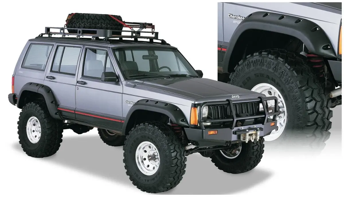 Cut-Out Fender Flares Black Textured Finish 4-Piece Set 1