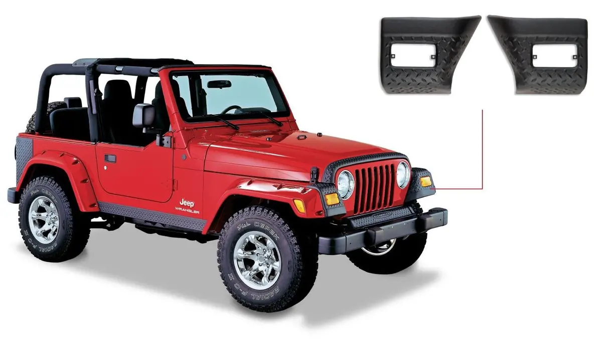 Trail Armor Corner Guard Front Corner Oe Matte Black, Pair 1