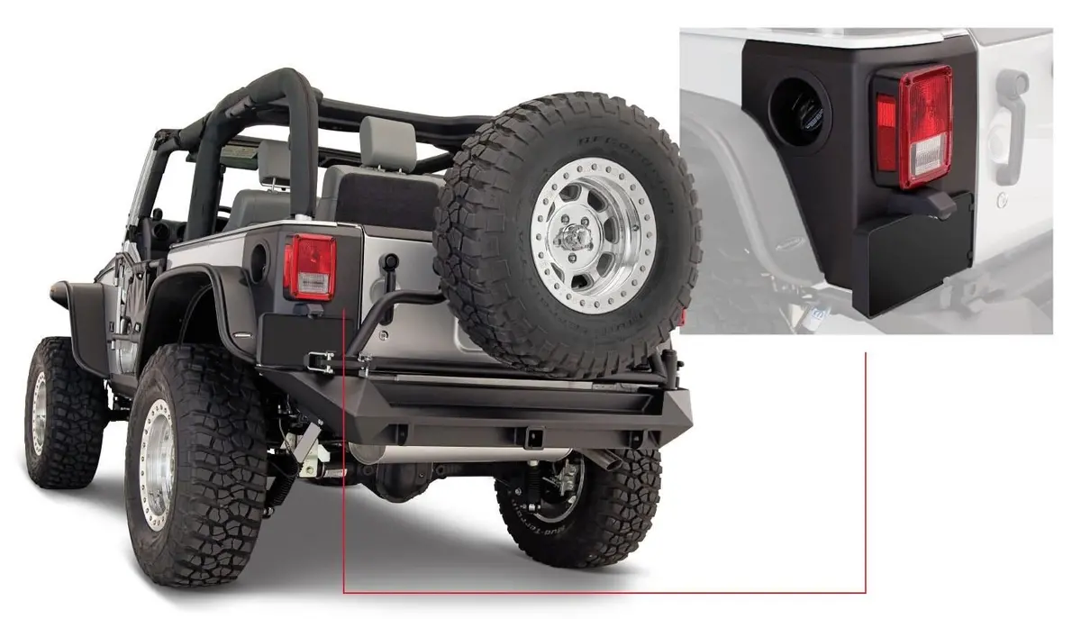 Trail Armor Corner Guard Rear Corner Oe Matte Black, Pair 1