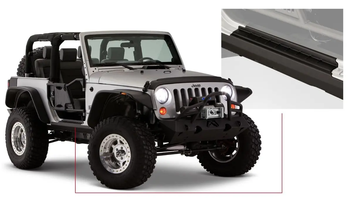 Trail Armor Rocker Panel Black, Incl. Side Panels/Sill Plate Cover, Pair 1