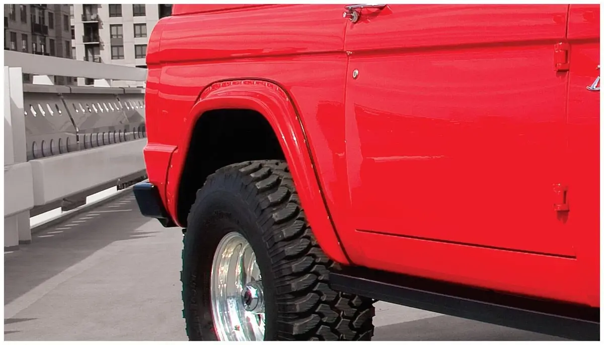Cut-Out Fender Flares Black Textured Finish 2-Piece Rear 1