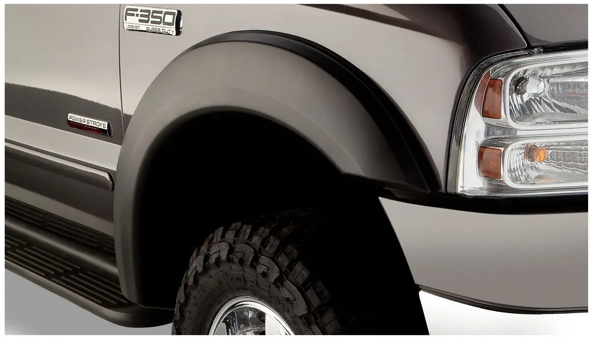 Extend-A-Fender Flares Black Smooth Finish 2-Piece Front 1