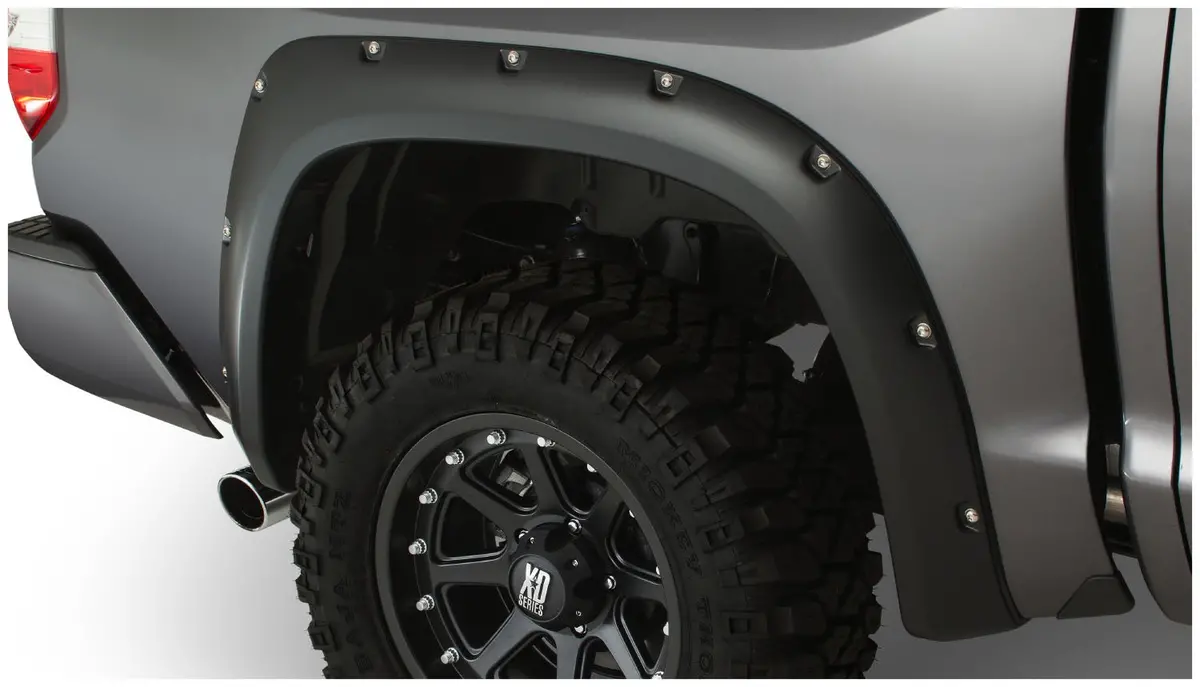 Pocket/Rivet Style Fender Flares Black Smooth Finish 2-Piece Rear 1
