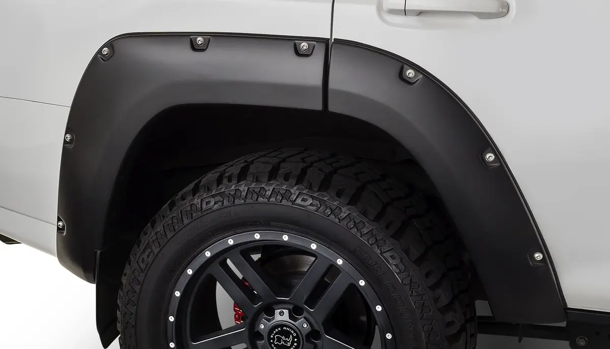 Pocket/Rivet Style Fender Flares Black Smooth Finish 2-Piece Rear 1