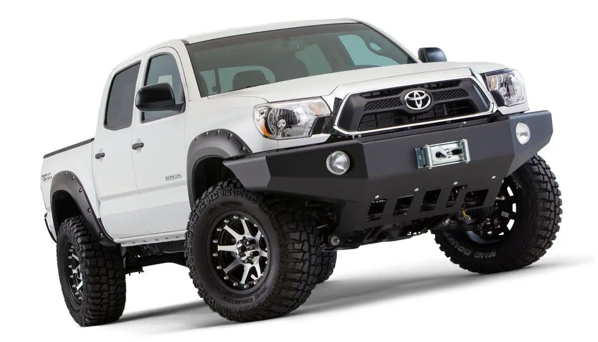 Pocket/Rivet Style Fender Flares Black Smooth Finish 4-Piece Set 2