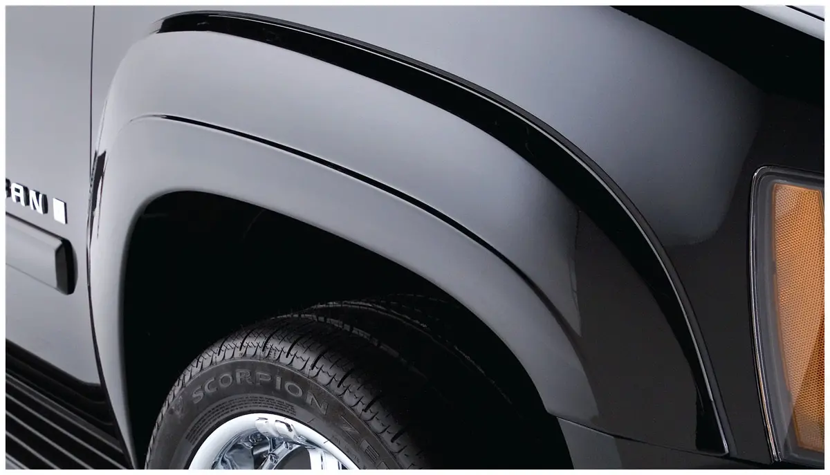 Oe Style Fender Flares Black Smooth Finish 2-Piece Front 1