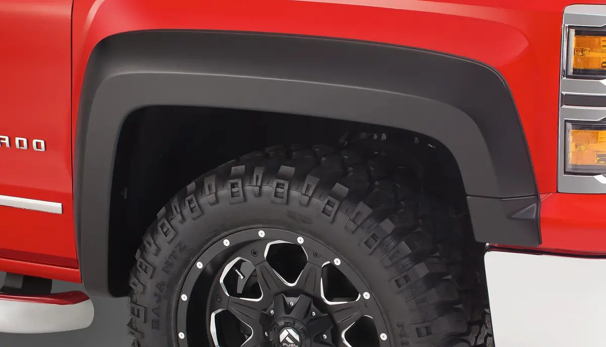 Extend-A-Fender Flares Black Smooth Finish 2-Piece Front 1