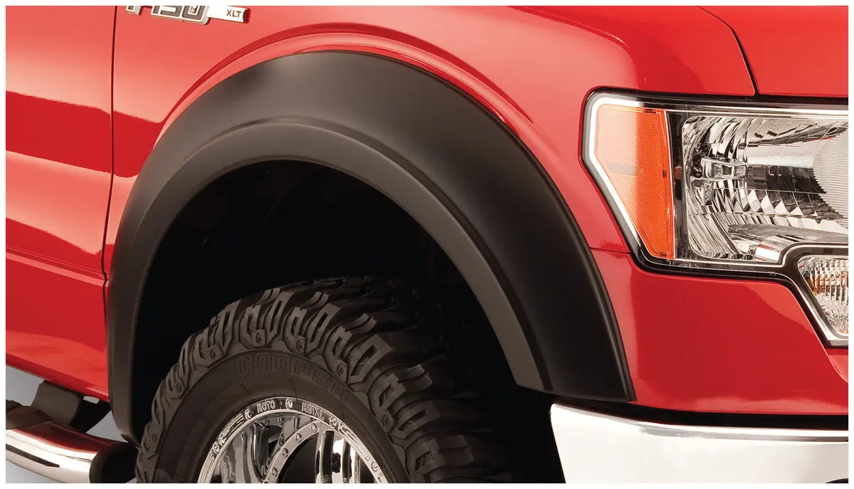 Extend-A-Fender Flares Black Smooth Finish 2-Piece Front 1