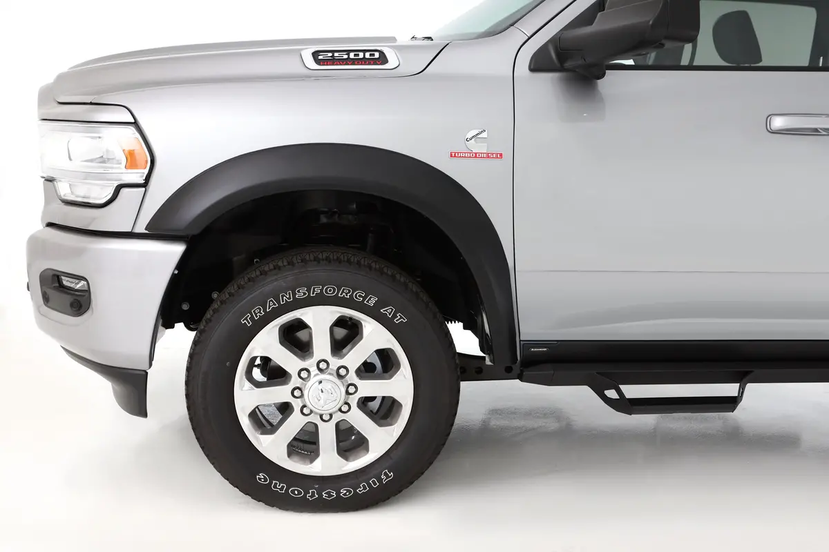 Extend-A-Fender Flares Black Smooth Finish 2-Piece Front 1