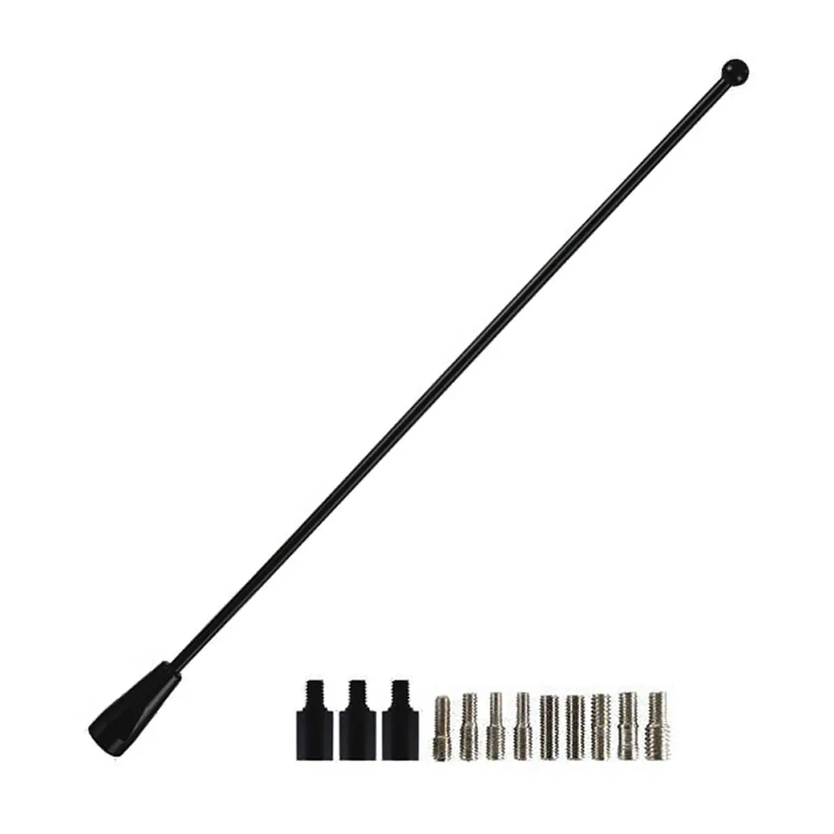 Black Steel 8" Replacement Antenna Mast 1