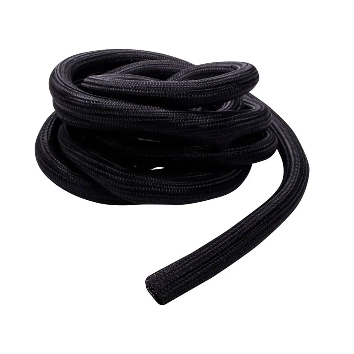 1/2In Self-Wrapping Split Braid Sleeving Black - 75Ft 1