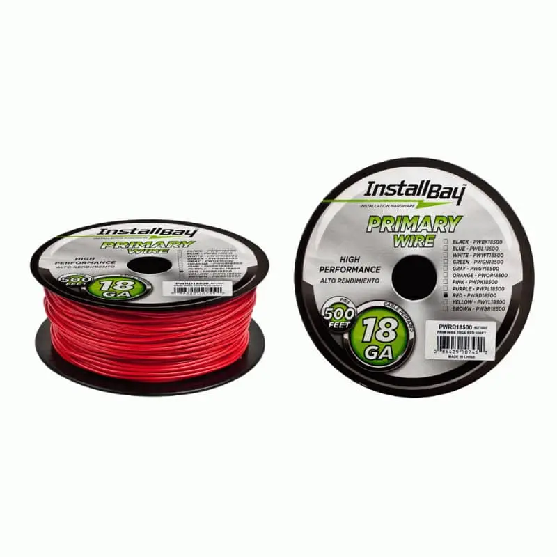 Primary Wire 18 Gauge All Copper Red Coil - 500Ft 1