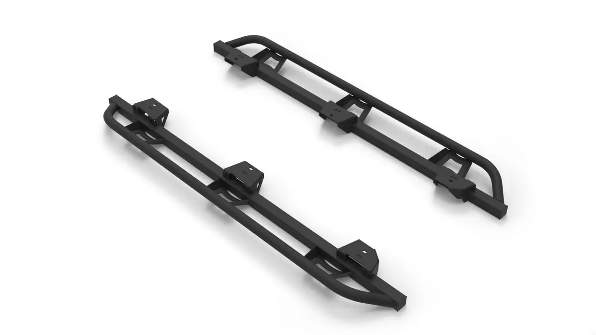 Trailslider - Cab Len (2 Steps) - 07-18 Wrangler Jk 4Dr - Tx Blk 1