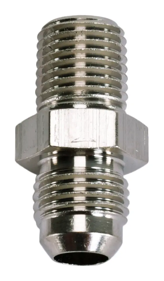Straight; -6An X 1/4 Nptf; Electro+ Nickel Plated Aluminum; Single 1