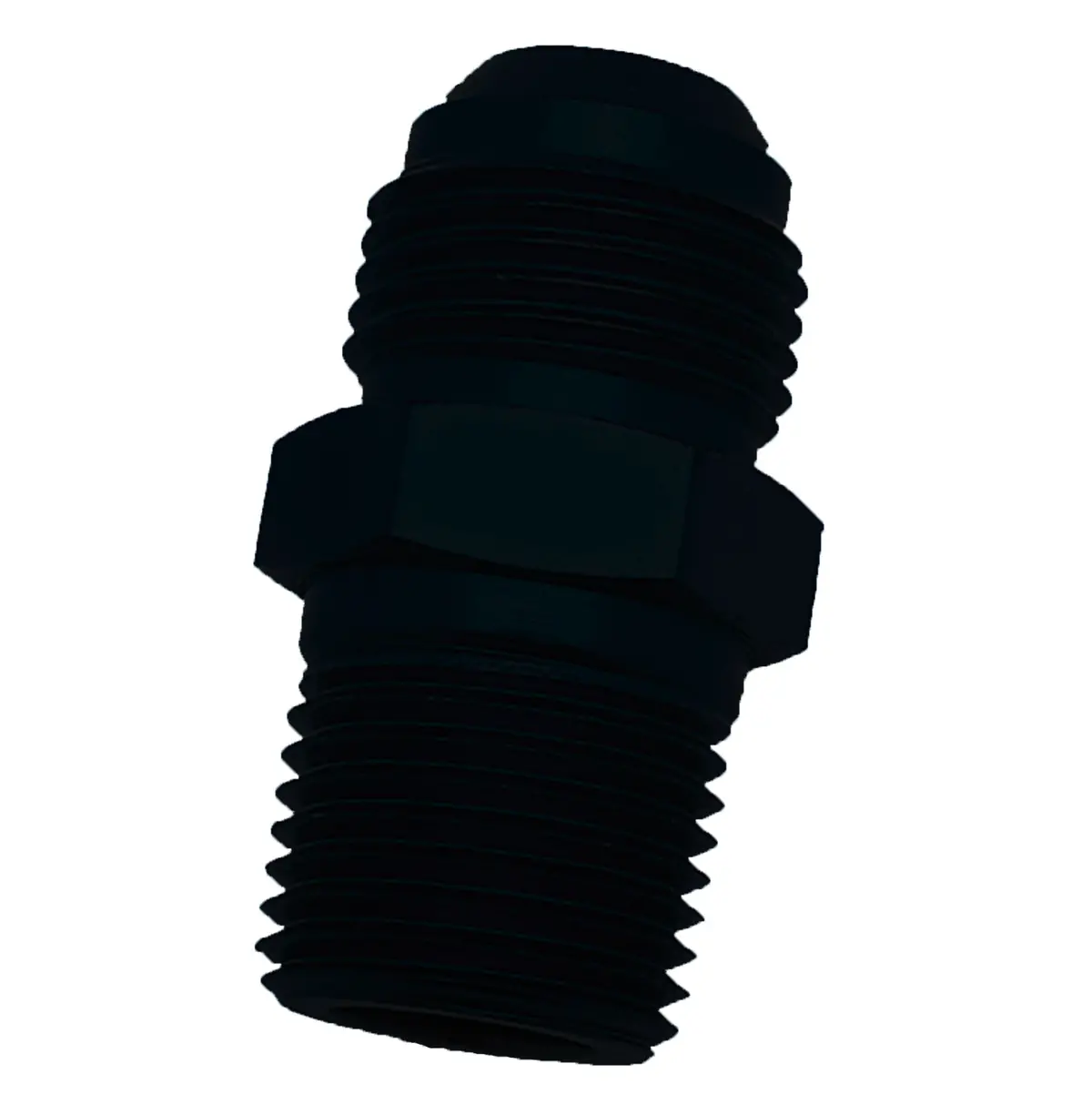 Straight; -10An X 1/2 Nptf; Black; Anodized Aluminum; Single 1