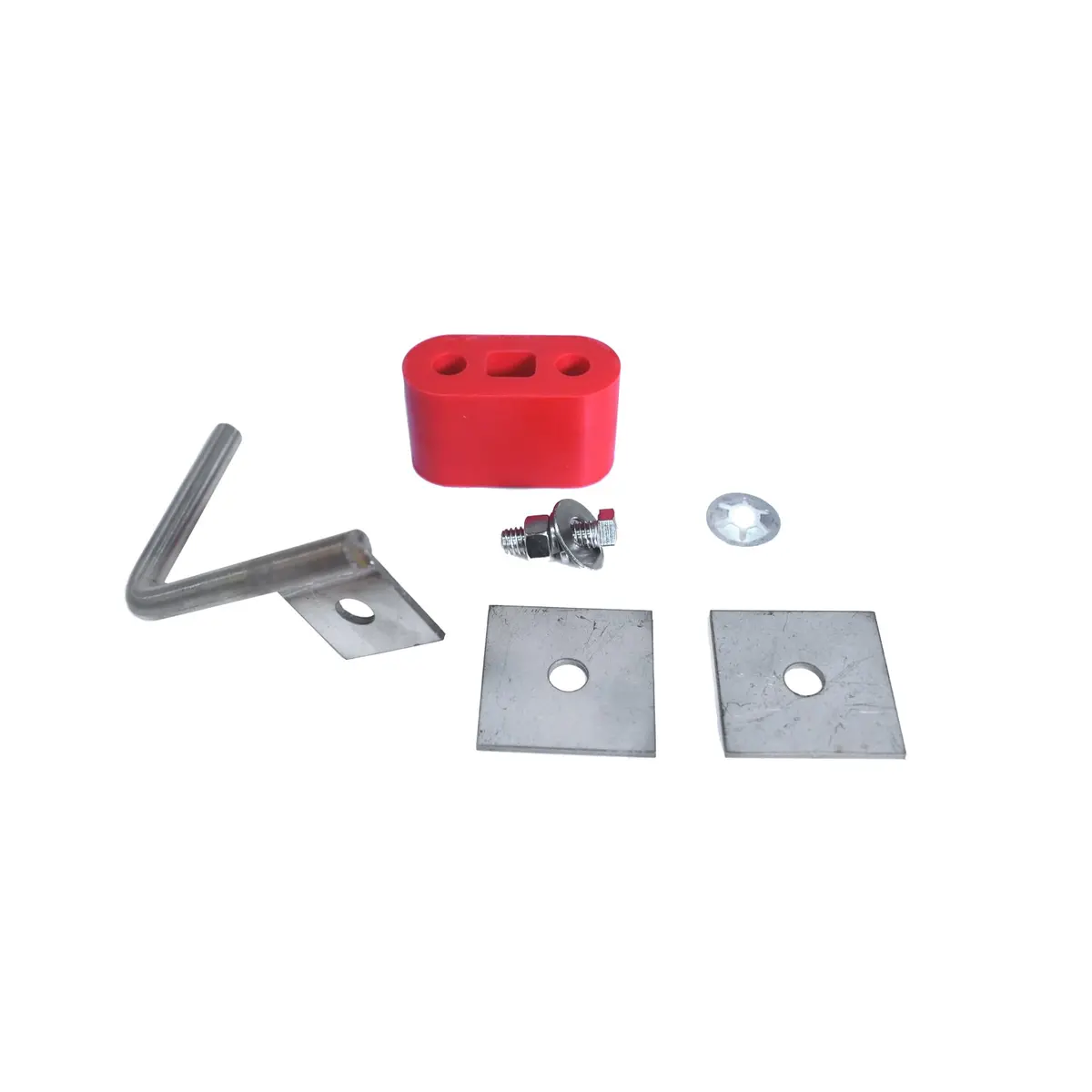 With Left Frame Hanger/ Two Backing Plates/ 3/8 Inch X 1-1/4 Inch Bolt 1