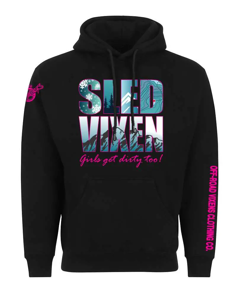 Sled Girl Heavy Weight Unisex Pullover Hoodie 1