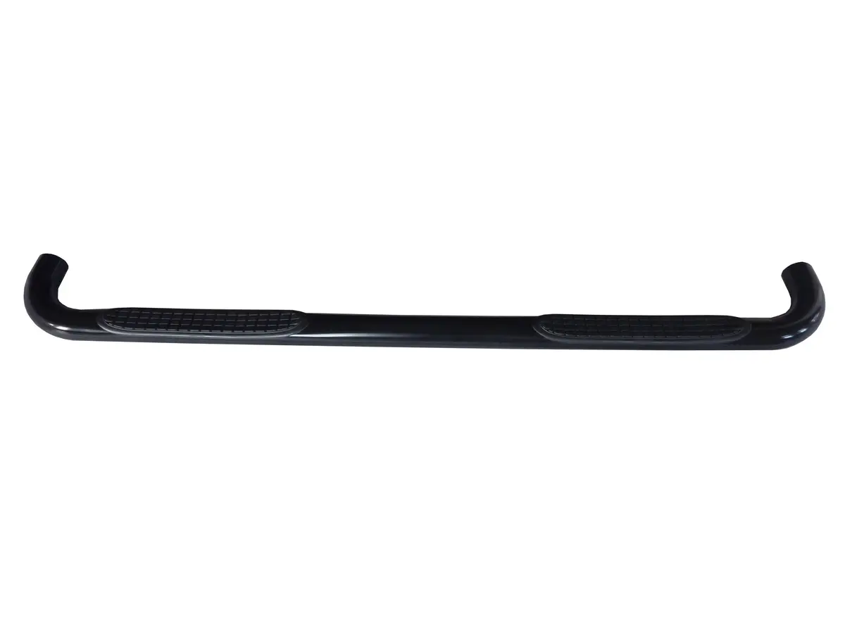 3 Inch Round Bent Powder Coated Black Steel Without End Caps Rocker Panel Mount 1