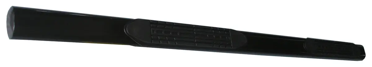 4 Inch Oval Straight Powder Coated Black Mild Steel Rocker Panel Mount 1