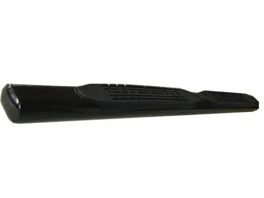 4 Inch Oval Straight Powder Coated Black Mild Steel Rocker Panel Mount 1