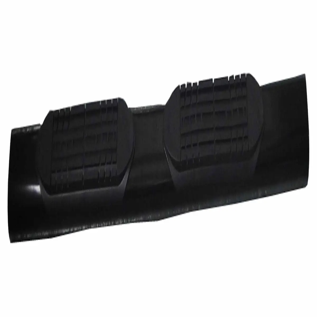 With Step Pads 4 In Oval Straight Powder Coated Black Mild Steel With Welded End 1