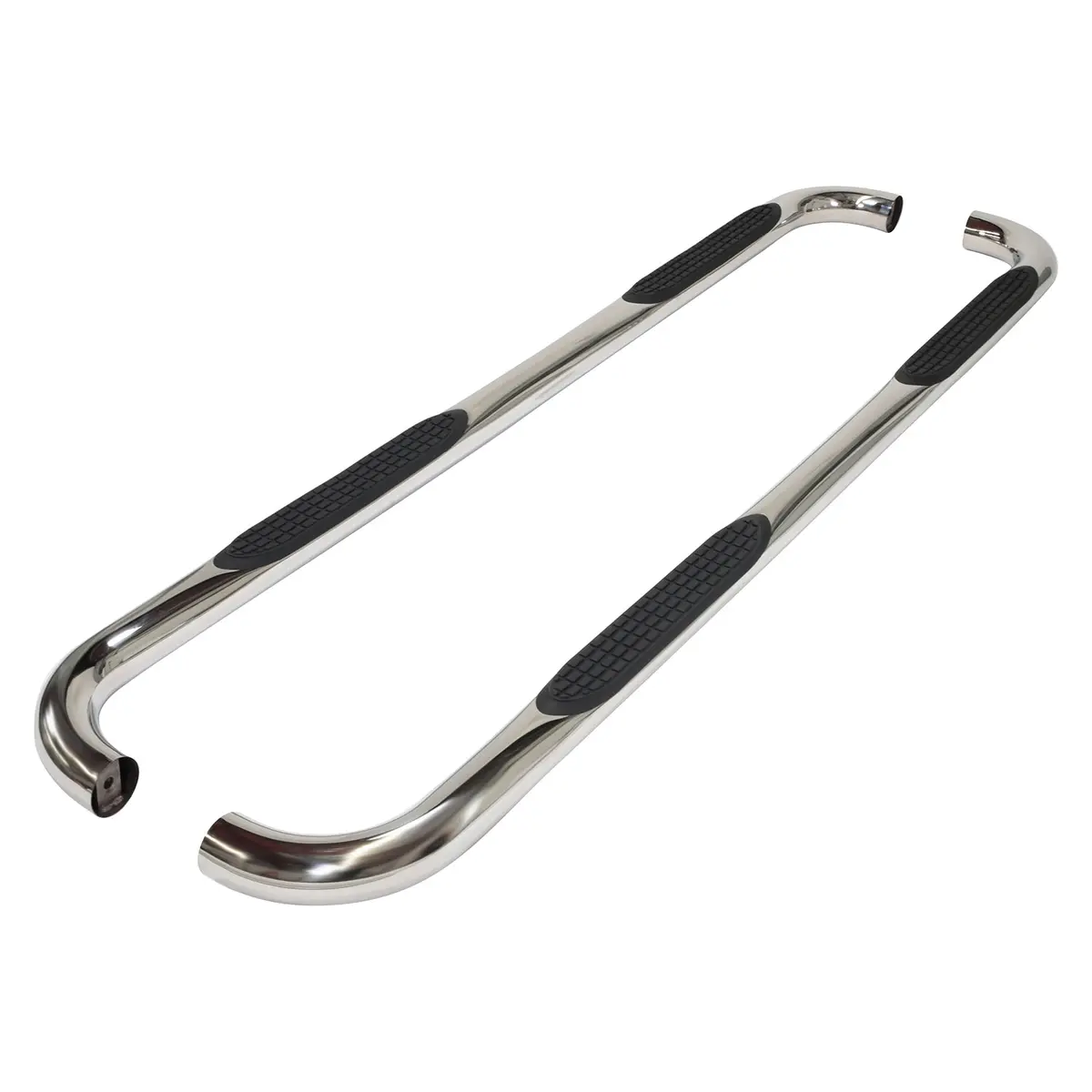 3 Inch Round Bent Pol Stainless Steel Without End Caps Rocker Panel Mount 1