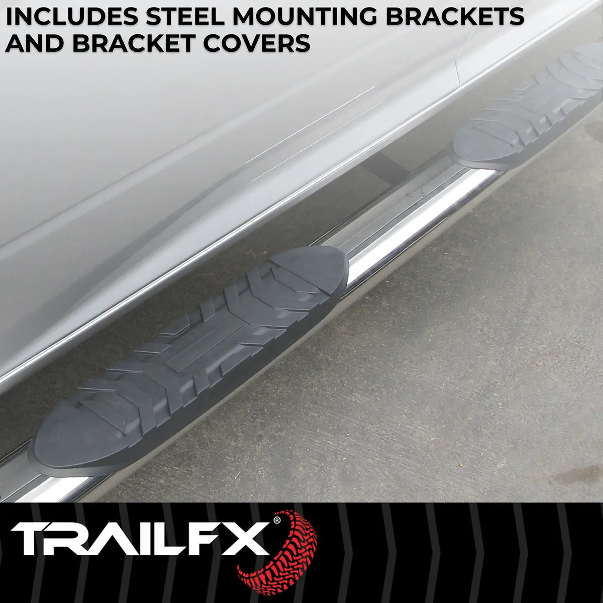 4 Inch Oval Straight, Rocker Panel Mount 2