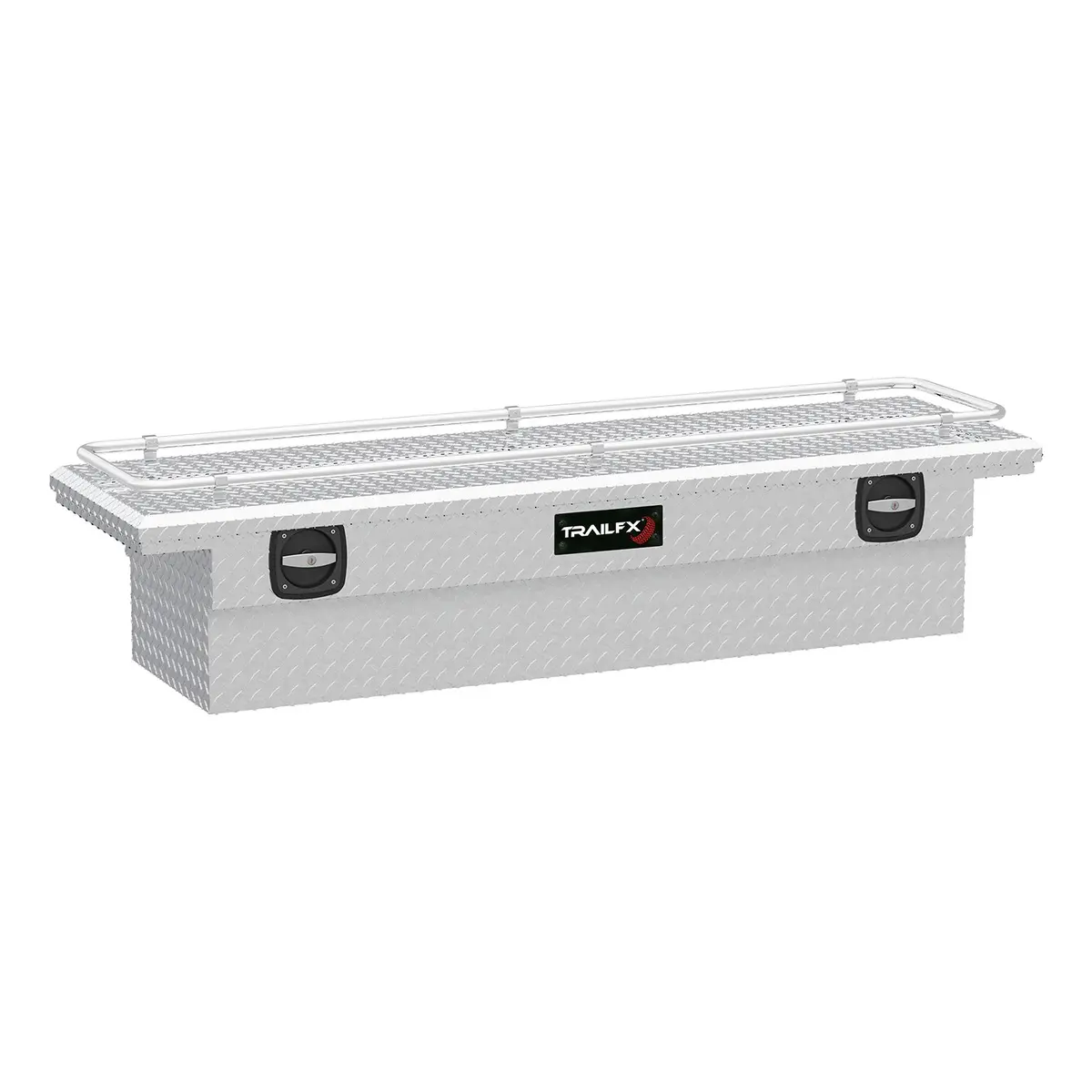Crsovr Low Profile Sgl Lid Dia Tread Bright Alum 69X19.25X13.5 W/Rail On Lid 1
