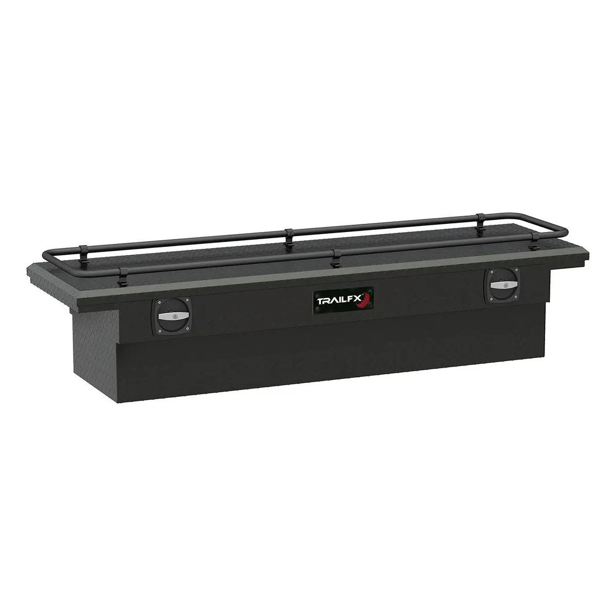 Crsovr Low Profile Sgl Lid Dia Tread Mat Black Alum 69X19.25X13.5 W/Rail On Lid 1