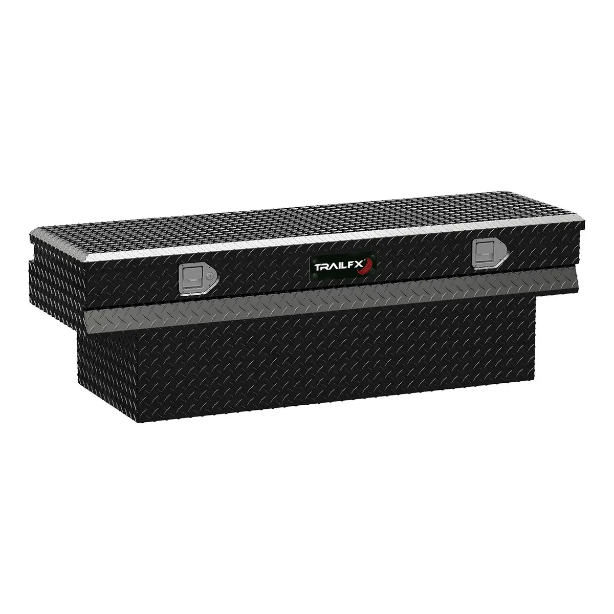 Notched Chest Sgl Lid Dia Tread Black Pwdr Ctd Alum 59X19.25X17.5 1