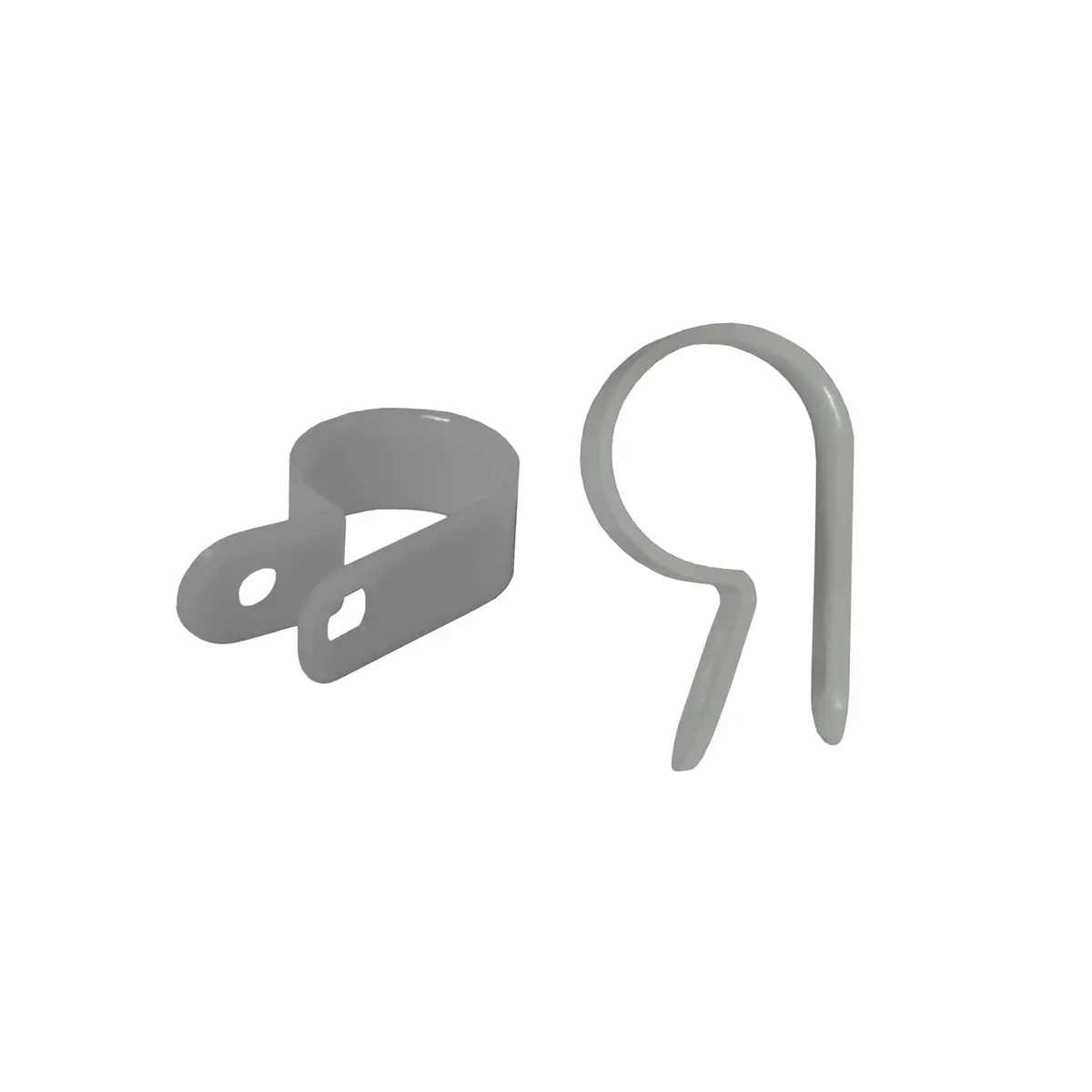 Pkg 100 - 1/2 In White Nylon Cable Clamp 1
