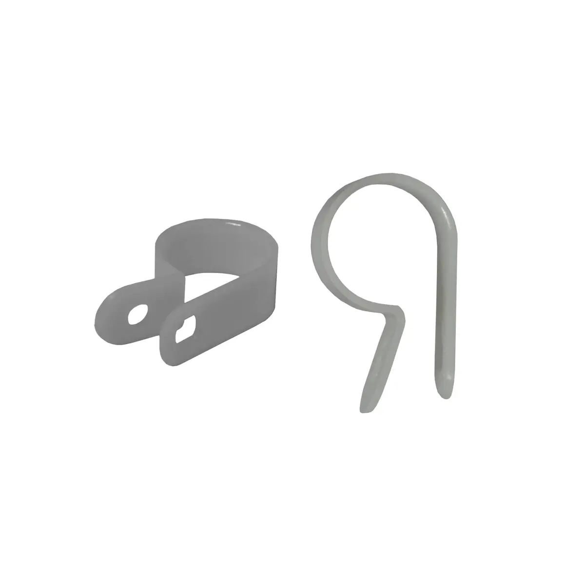 Pkg 100 - 1/4 In White Nylon Cable Clamp 1