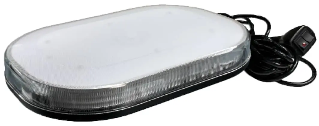 10" Amber Led Warning Light Bar - Magnetic Mount 1