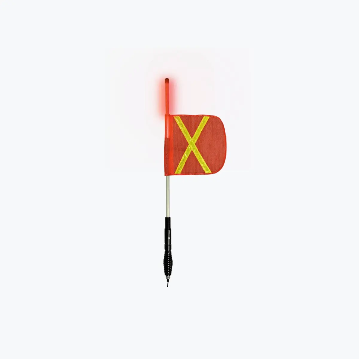 3Ft Top Lit Led Whip - Steady Amber/Red 1