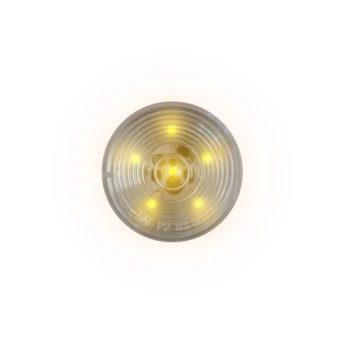 Led 2" Rd Marker Clear Lens Lamp Amber - 6-Dio 1