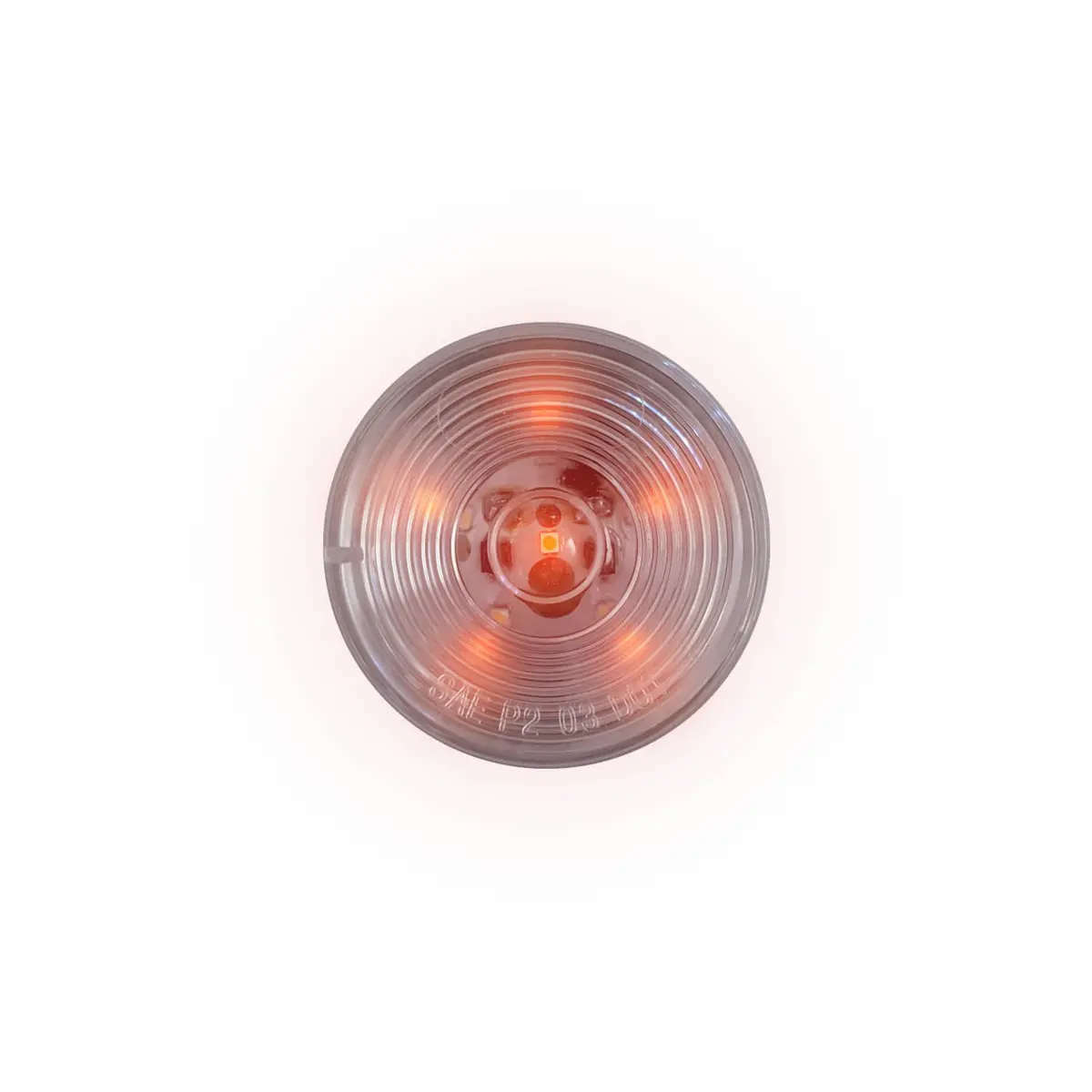 Led 2" Rd Marker Clear Lens Lamp Red - 6-Dio 1
