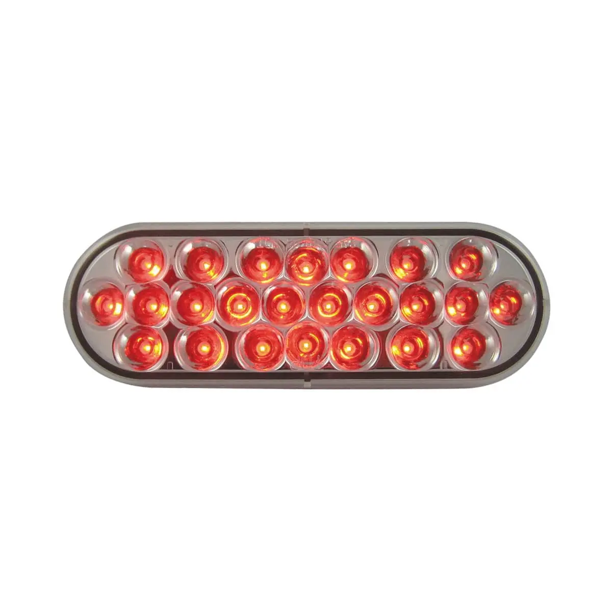 Led Oval Sttp Clear Lens Lamp Red - 24-Dio 1