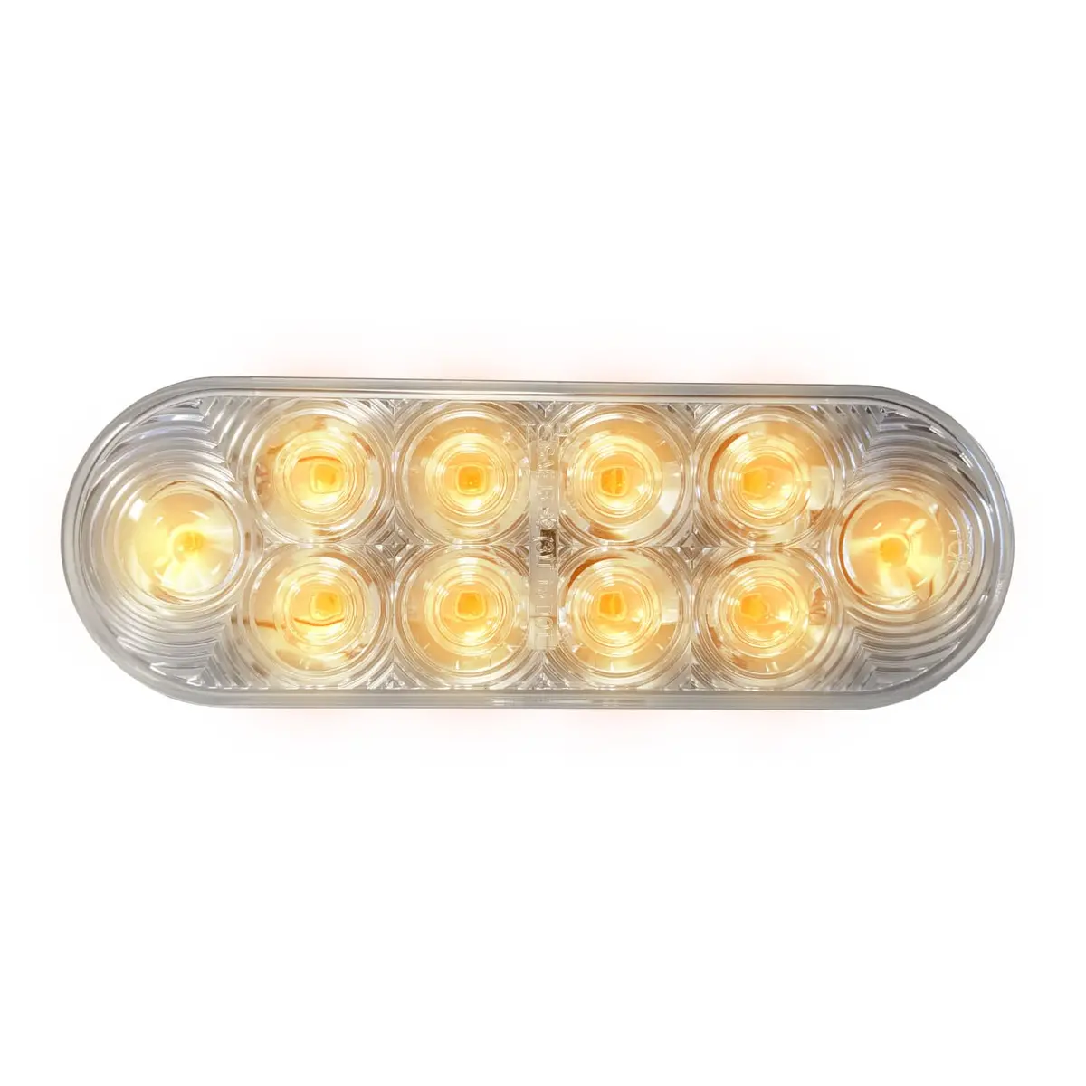 Led Oval Signal/Park Clear Lens Lamp Amber - 10-Dio 1